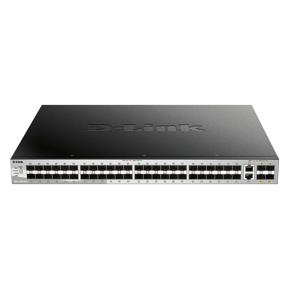 D-Link DGS-3130-54S 54-Port Lite Layer 3 Stackable Managed Gigabit Fiber Switch (New)