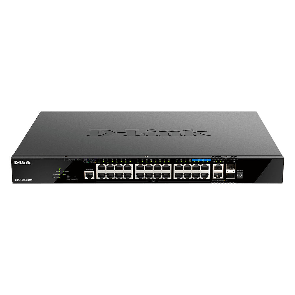 D-Link DGS-1520-28MP 28-Port Layer 3 Stackable Smart Managed Switch (New)