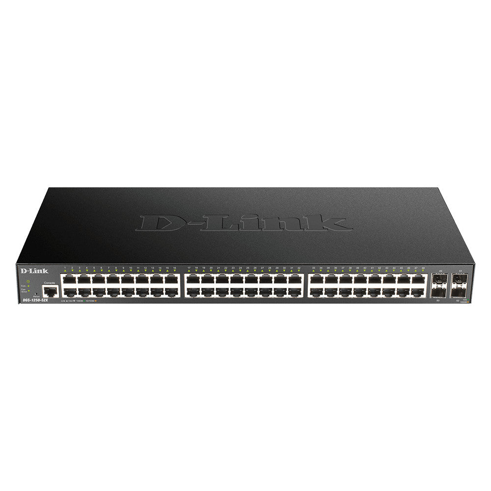 D-Link DGS-1250-52X-6KV 52-Port Smart Managed Gigabit Switch with 10-Gigabit Uplinks (New)