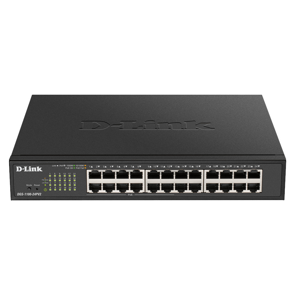 D-Link DGS-1100-24PV2 24-Port Gigabit PoE Smart Managed Switch (New)