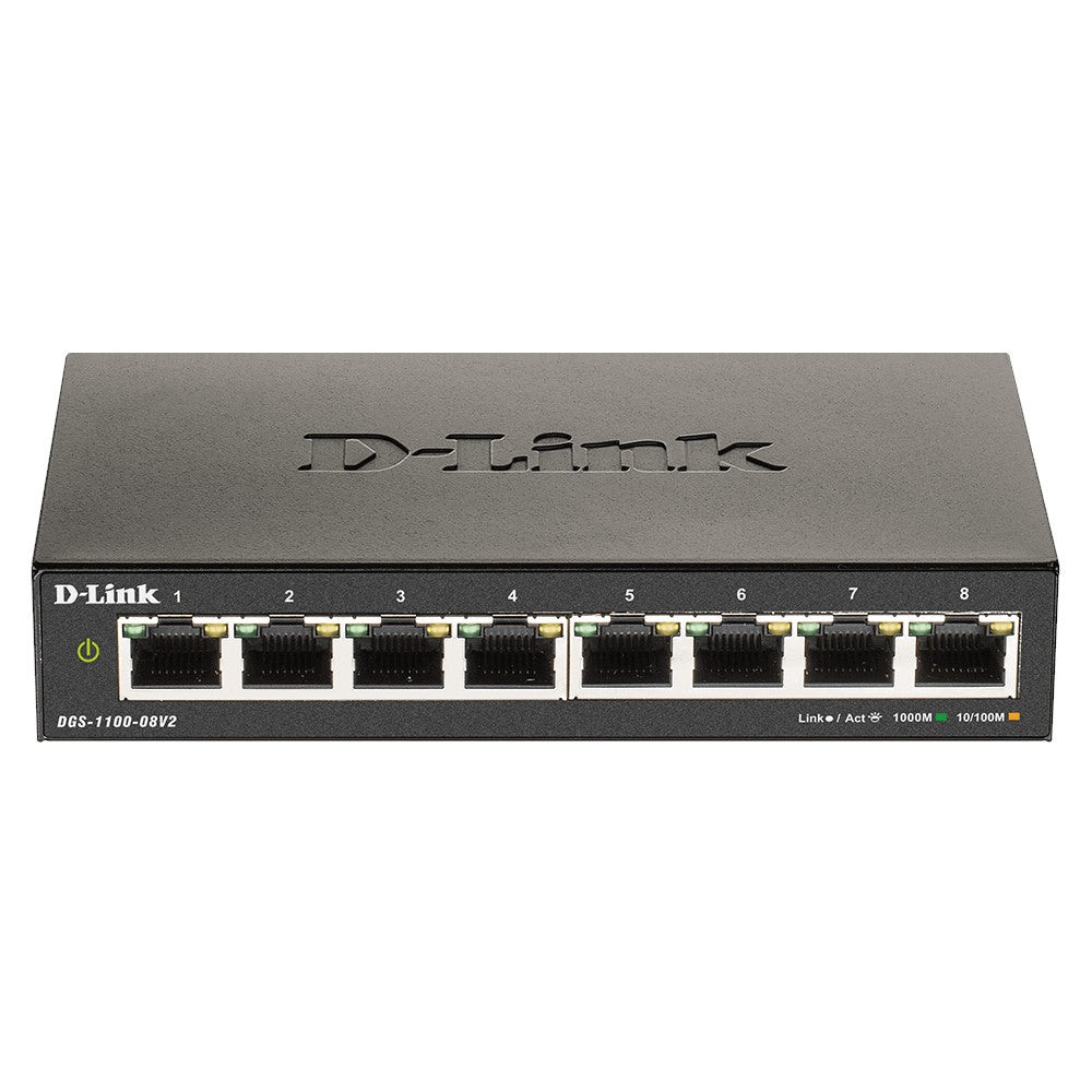 D-Link DGS-1100-08V2 8-Port Gigabit Smart Managed Switch (New)