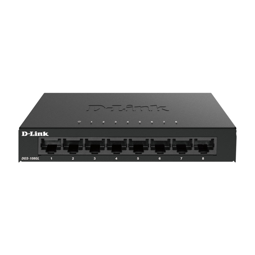 D-Link DGS-108GL 8-Port Gigabit Metal Unmanaged Desktop Switch (New)