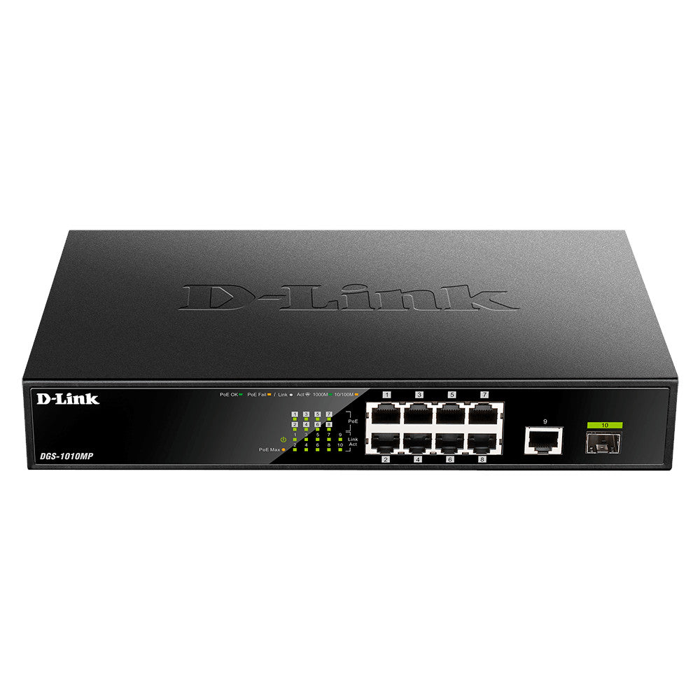 D-Link DGS-1010MP 10-Port Gigabit PoE Switch (New)