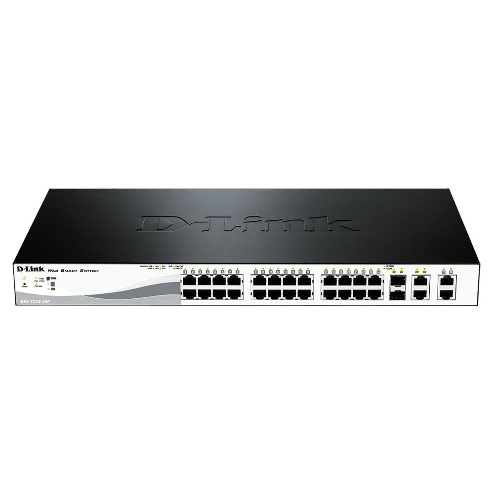 D-Link DES-1210-28P 28-Port PoE Fast Ethernet Smart Managed Switch (New)