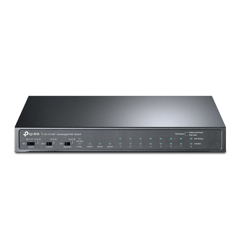 TP-Link TL-SL1311MP 8-Port 10/100Mbps + 3-Port Gigabit Desktop Switch with 8-Port PoE+ (New)