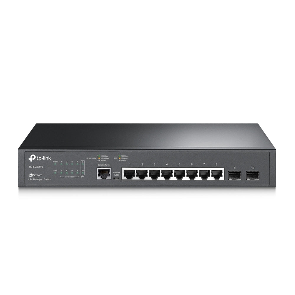 TP-Link TL-SG3210 JetStream 8-Port Gigabit L2+ Managed Switch with 2 SFP Slots (New)