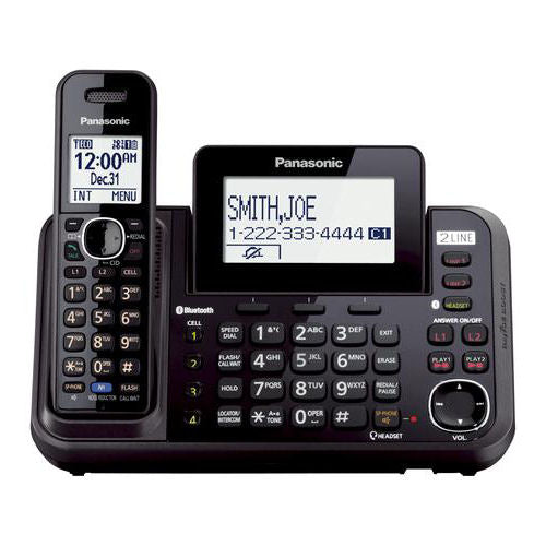 Panasonic KX-TG9541B 2-Line Cordless Phone with Link To Cell & USB (Refurbished)