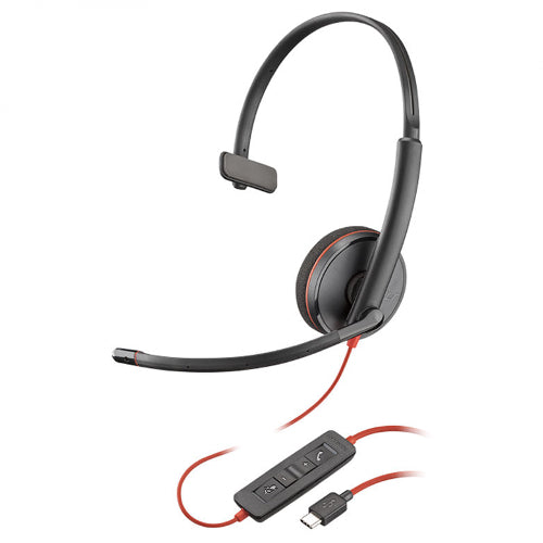 Plantronics Blackwire C3210 209748-101 Monaural USB-C Headset HP 80S09A6