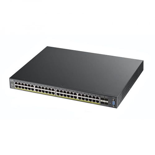 ZyXEL XGS2210-52HP 48-Port GbE L2 PoE Switch with 10GbE Uplink