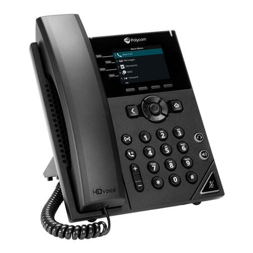 Polycom VVX 250 2200-48820-001 4-Line IP Phone with Power Supply HP 89B66AA#ABA