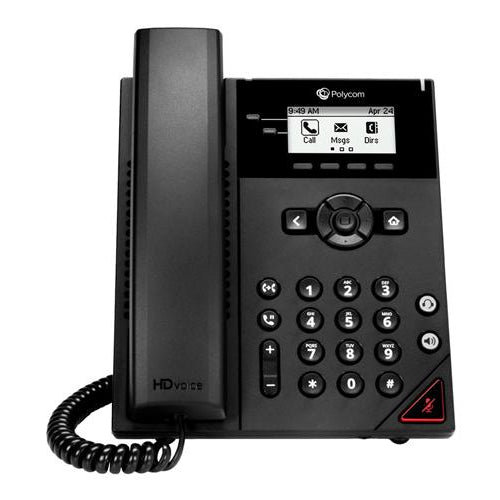 Polycom VVX 150 2200-48810-001 2-Line Entry-Level IP Phone with Power Supply HP 911M9AA#ABA