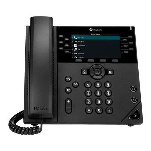 Polycom VVX 450 2200-48840-001 12-Line IP Phone with Power Supply HP 89B76AA#ABA