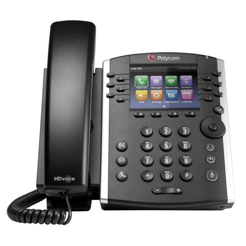 Polycom VVX 401 2200-48400-019_AC 12-Line Skype for Business IP Phone with Power Supply