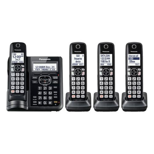 Panasonic KX-TGF544B Dual Keypad Expandable Digital Cordless Answering System with 4 Handsets