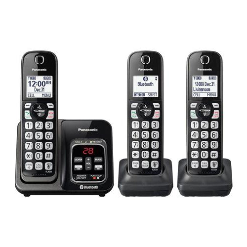 Panasonic KX-TGD563M Expandable DECT 6.0 Cordless Phone with 3 Handsets