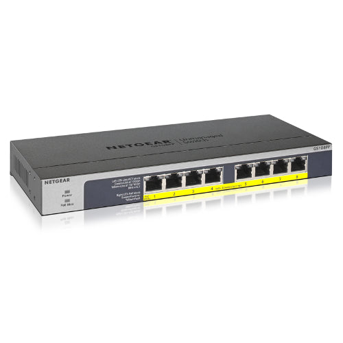 Netgear GS108PP-100NAS 8-Port Gigabit Ethernet PoE+ Unmanaged Switch