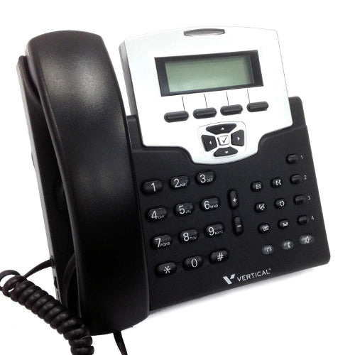 Vertical Vodavi 7504-00 IP 2007 4-Button IP Display Speakerphone (Black/Refurbished)