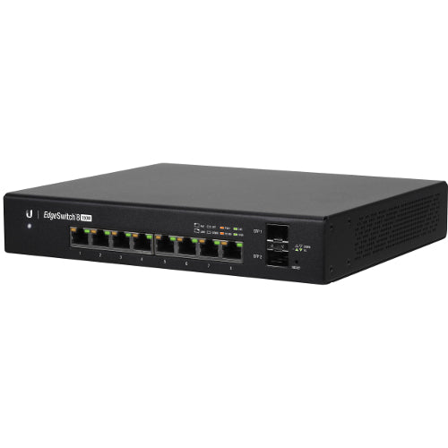 Ubiquiti ES-8-150W EdgeSwitch 8-Port 150-W Managed PoE+ Gigabit Switch with SFP