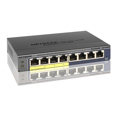 Netgear ProSafe GS108PE-300NAS 8-Port Gigabit Switch with 4 PoE Ports