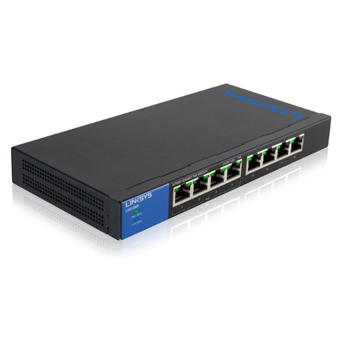 Linksys LGS108P 8-Port Desktop Gigabit PoE Switch