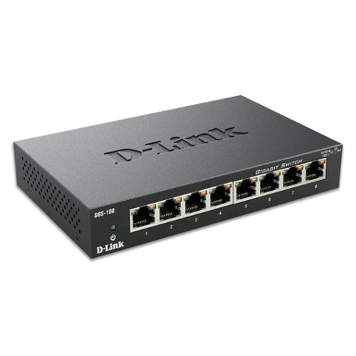 D-Link DGS-108 Unmanaged 8-Port 10/100/1000Mbps Switch