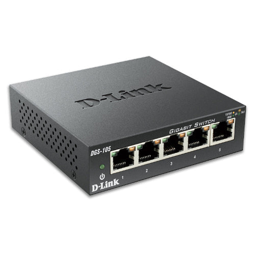 D-Link DGS-105 5-Port Gigabit Unmanaged Desktop Switch