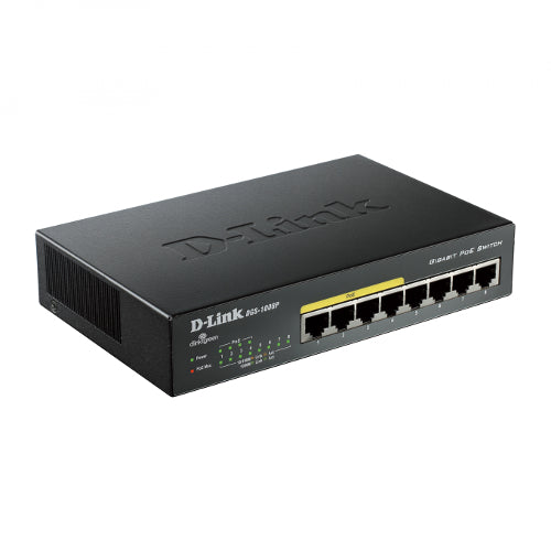 D-Link DGS-1008P 8-Port Gigabit Desktop Switch with 4 PoE Ports