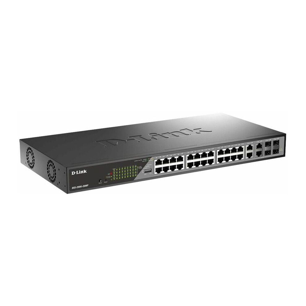 D-Link DSS-200G-28MP 28-Port Gigabit Smart Managed High Power PoE+ Switch (New)