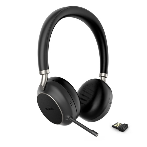 [YLKBH76PLUSTEAMSBLKUSBA] Yealink BH76 Plus Teams Black USB-A Wireless Headset for Microsoft Teams (New)