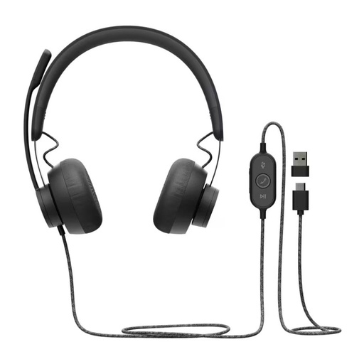 [LOG981000876] Logitech 981-000876 Zone Wired Headset with Noise Canceling Mic (New)