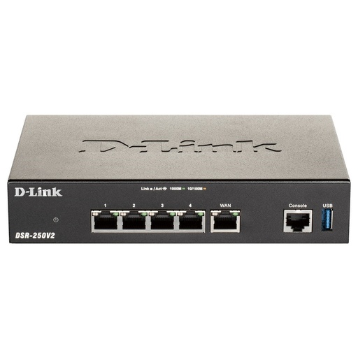 [DLKDSR250V2] D-Link DSR-250V2 5-Gigabit Port VPN Router (New)