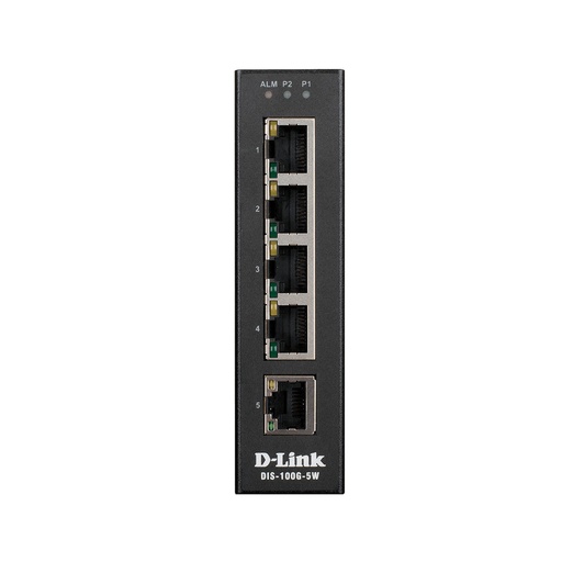 [DLKDIS100G5W] D-Link DIS-100G-5W 5-Port Gigabit Unmanaged Industrial Switch (New)