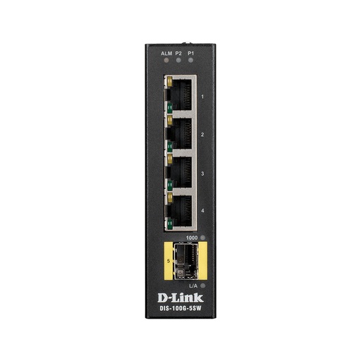 [DLKDIS100G5SW] D-Link DIS-100G-5SW 5-Port Gigabit Unmanaged Industrial Switch (New)