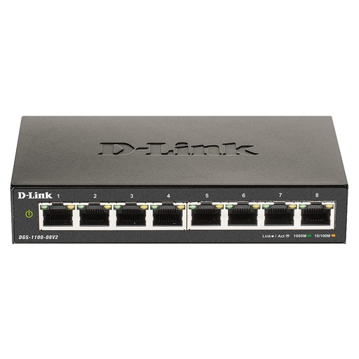 [DLKDGS110008V2] D-Link DGS-1100-08V2 8-Port Gigabit Smart Managed Switch (New)