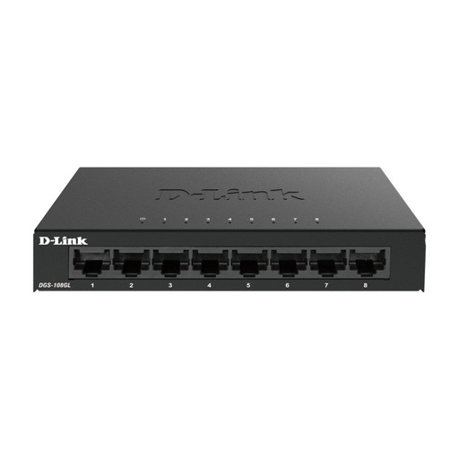 [DLKDGS108GL] D-Link DGS-108GL 8-Port Gigabit Metal Unmanaged Desktop Switch (New)