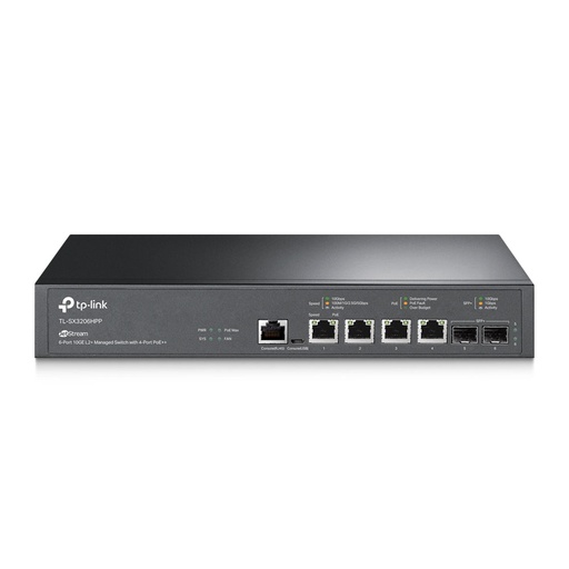 [TPLKTLSX3206HPP] TP-Link TL-SX3206HPP JetStream 6-Port 10GE L2+ Managed Switch with 4-Port PoE++ (New)