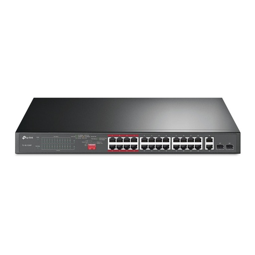 [TPLKTLSL1226P] TP-Link TL-SL1226P 24-Port 10/100Mbps + 2-Port Gigabit Unmanaged PoE+ Switch (New)