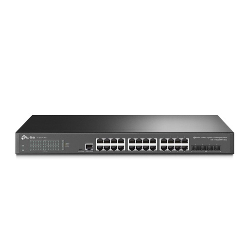 [TPLKTLSG3428X] TP-Link TL-SG3428X JetStream 24-Port Gigabit L2+ Managed Switch with 4 10GE SFP+ Slots (New)