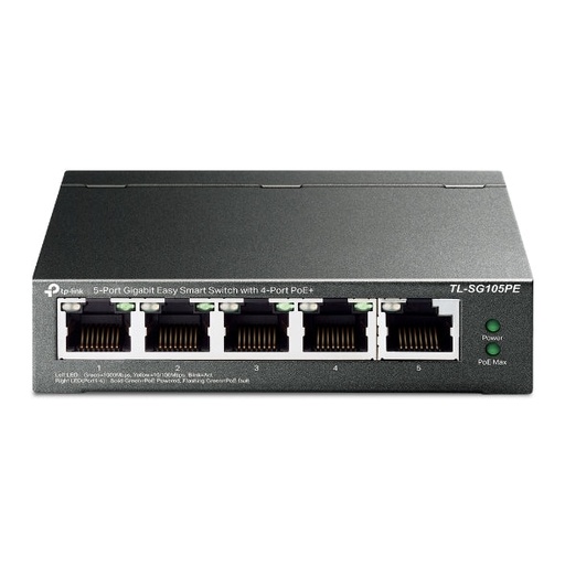 [TPLKTLSG105PE] TP-Link TL-SG105PE 5-Port Gigabit Easy Smart Switch with 4-Port PoE+ (New)