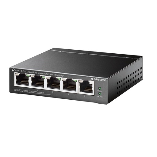 [TPLKTLSG105MPE] TP-Link TL-SG105MPE 5-Port Gigabit Easy Smart Switch with 4-Port PoE+ (New)