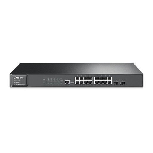 [TPLKT2600G18TS] TP-Link T2600G-18TS JetStream 16-Port Gigabit L2 Managed Switch with 2 SFP Slots (New)