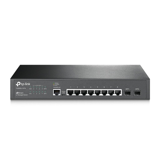 [TPLKT2500G10TS] TP-Link T2500G-10TS JetStream 8-Port Gigabit L2 Managed Switch with 2 SFP Slots (New)