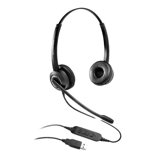 [GRSGUV3000] Grandstream GUV3000 USB-A Dual Ear Corded Headset (New)