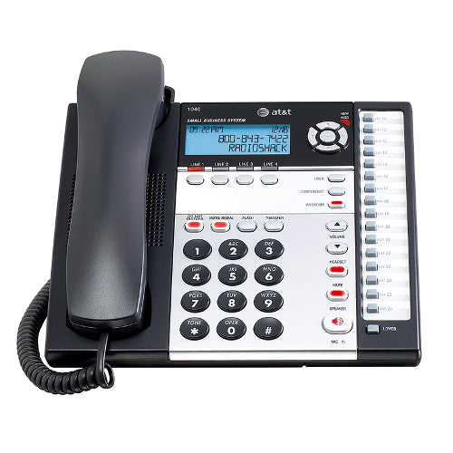 [ATT1040-REF] AT&T 1040 4-Line Basic Expandable Speakerphone (Dark Silver/Refurbished)