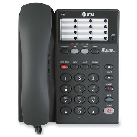 [ATT983-REF] AT&T 983 2-Line Corded Speakerphone (Refurbished)