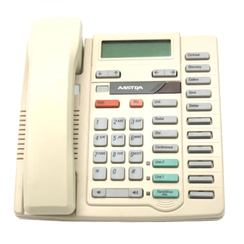 [AASA122400000200-ASH-REF] Aastra M9417 A1224-0000-02-00 2-Line Analog Phone with Power Supply (Ash/Refurbished)