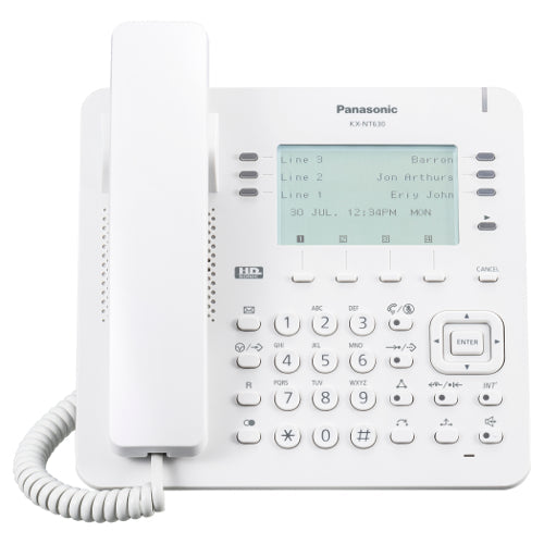 [PANKXNT630] Panasonic KX-NT630 3.6 inch Monochrome LCD Display IP Proprietary Telephone (White/New)