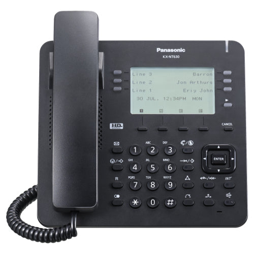 [PANKXNT630B] Panasonic KX-NT630-B 3.6 inch Monochrome LCD Display IP Proprietary Telephone