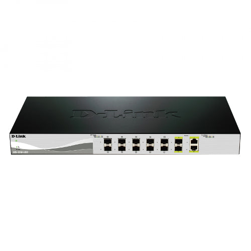 [DLKDXS121012SC] D-Link DXS-1210-12SC 12-Port 10GBASE-T Web Smart Switch with 2 SFP+ and 2 10GBASE-T/SFP+ Combo Ports