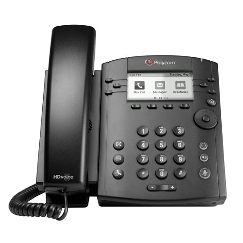 [PLY220046161001] Polycom VVX 310 2200-46161-001 6-Line Gigabit PoE Business Phone with Power Supply